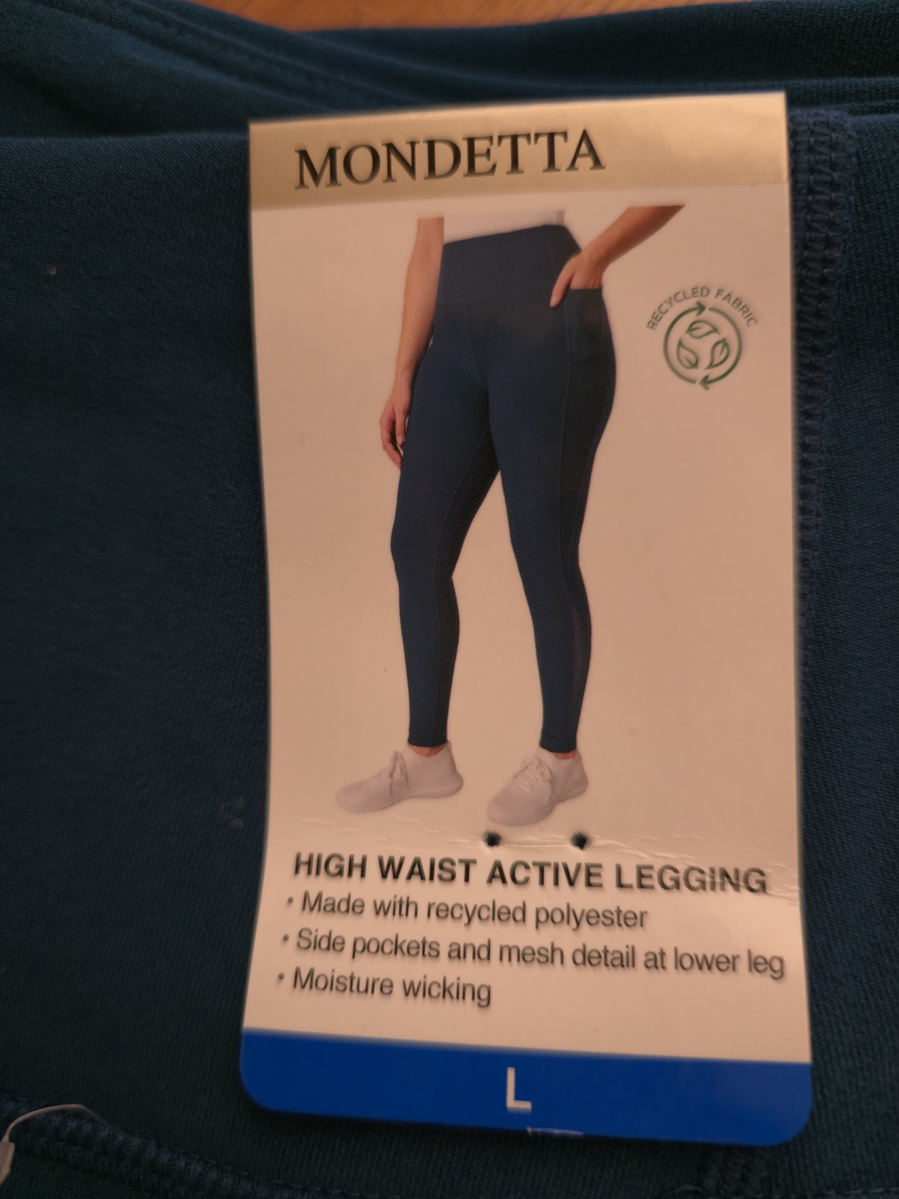 Mondetta High Waist Active Legging - Teal (L)